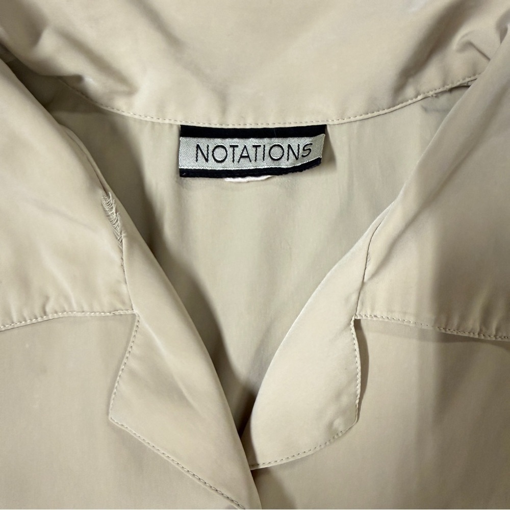 Notations Sleeveless Tan Button Front Blouse - Picture 6 of 6